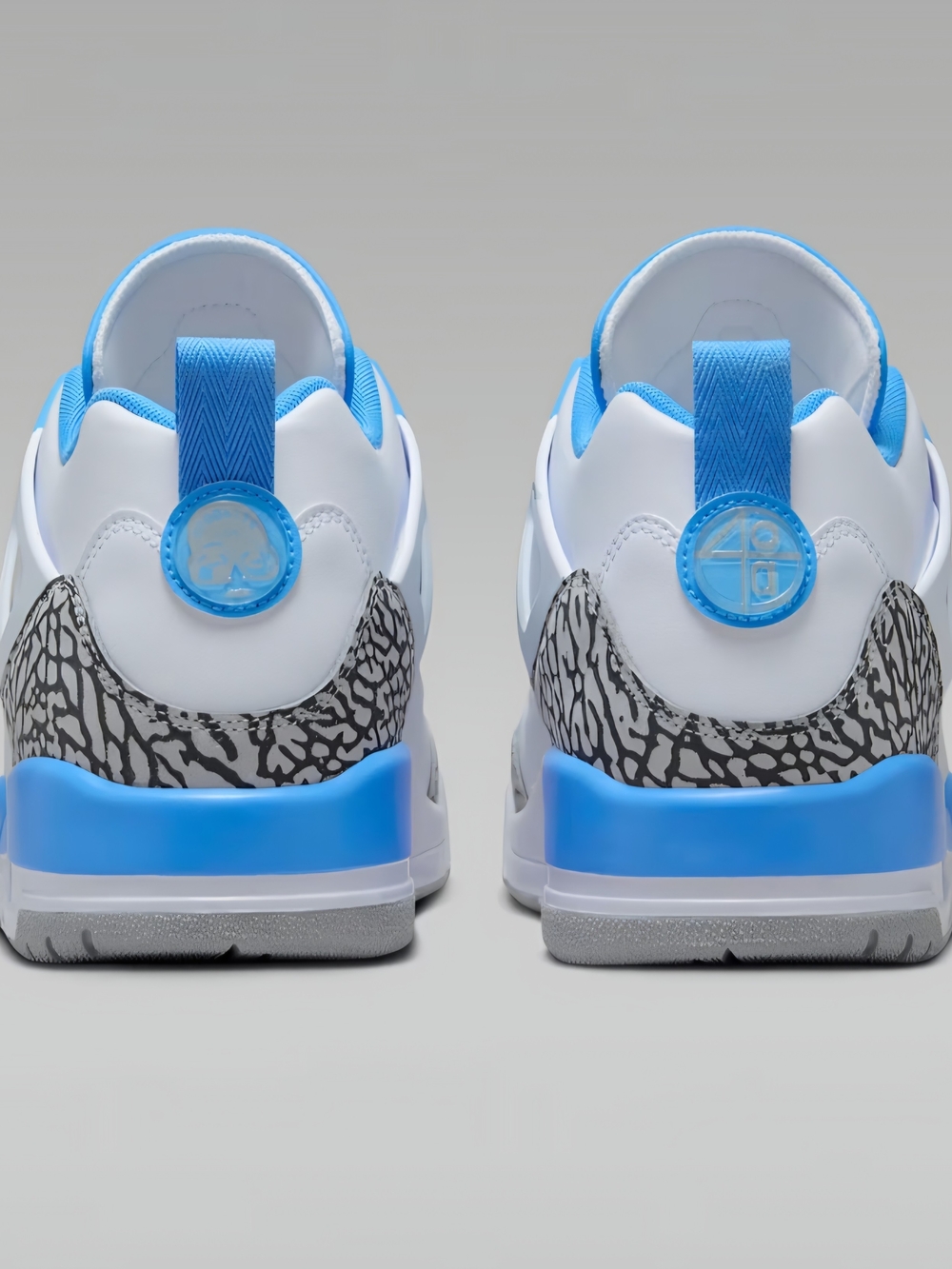 Jordan Men’s White and University Blue Spizike Basketball Shoes - Picture 15 of 15